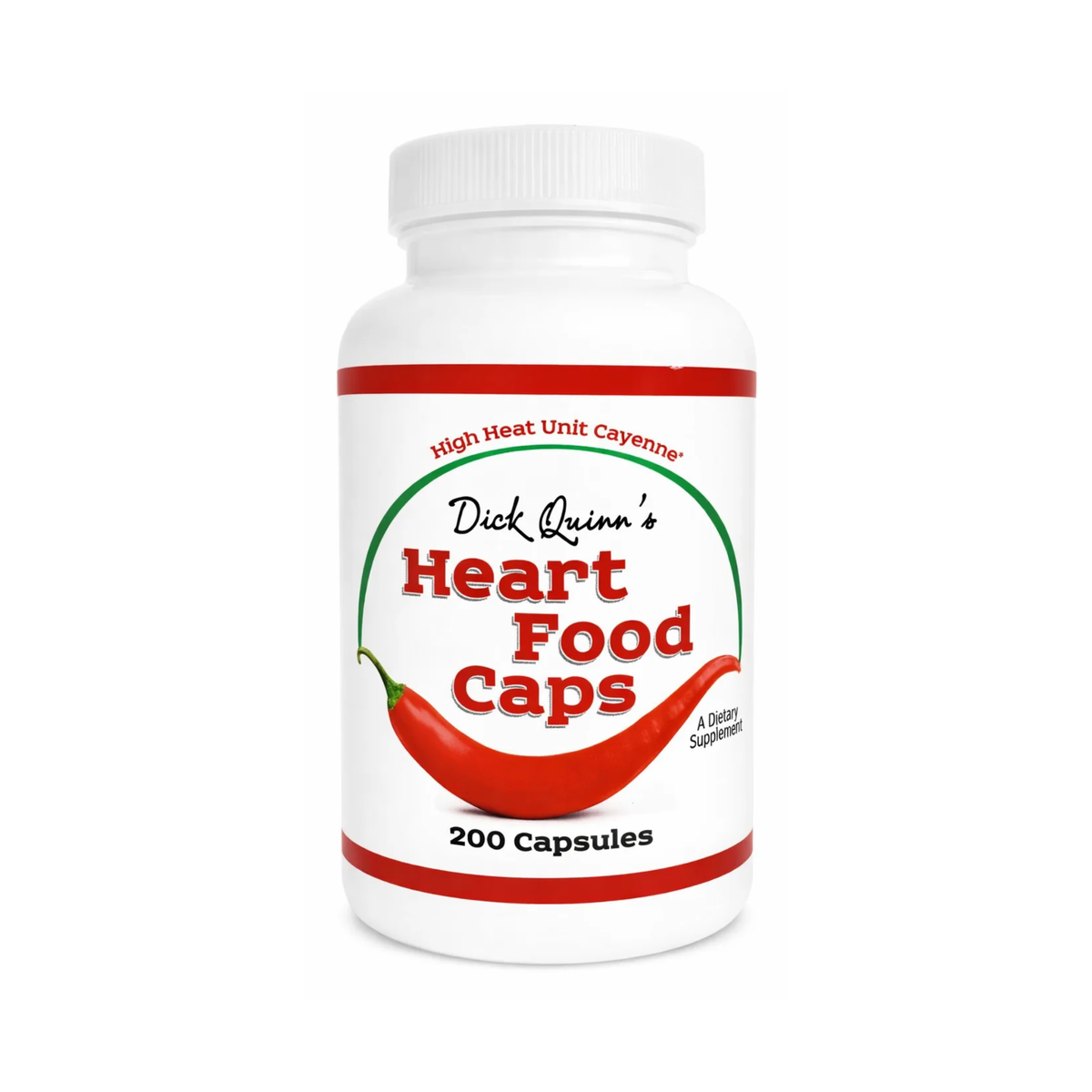 Dick Quinn's Heart Food Cayenne 200 Capsules - Medium Heat