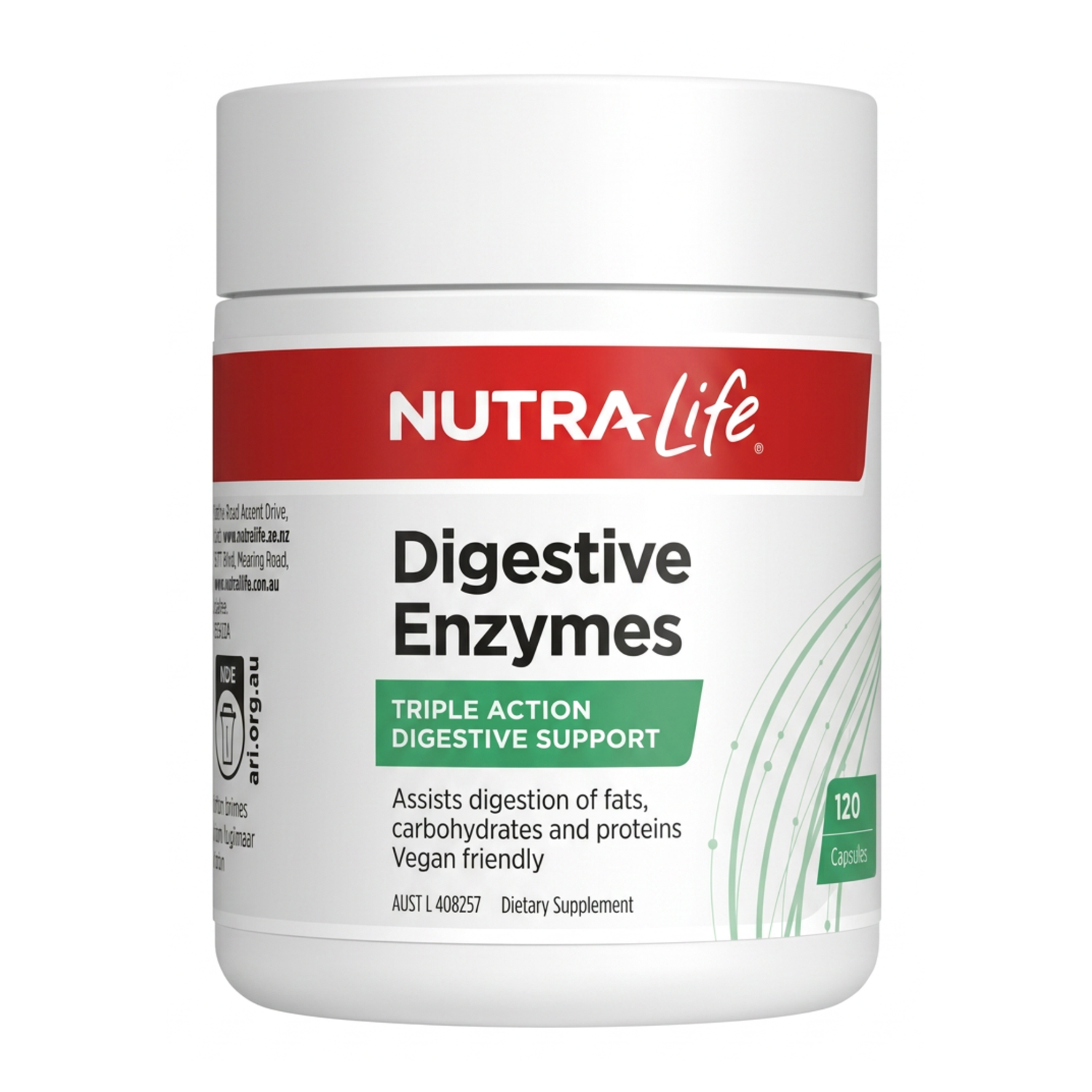 Digestive Enzymes Nutra Life - 120 Capsules
