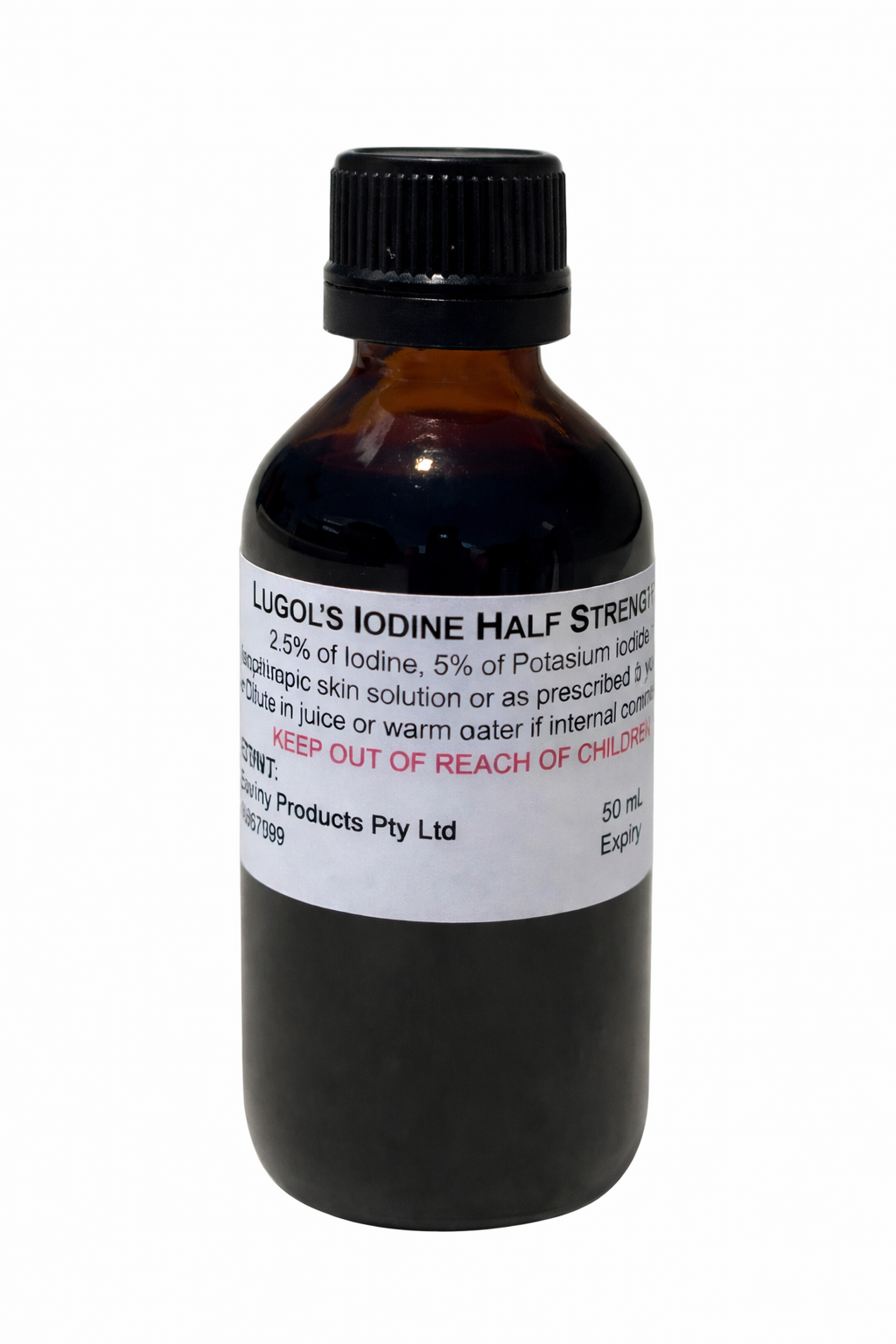 Lugol's Iodine 1/2 Strength 100 ml inc Dropper