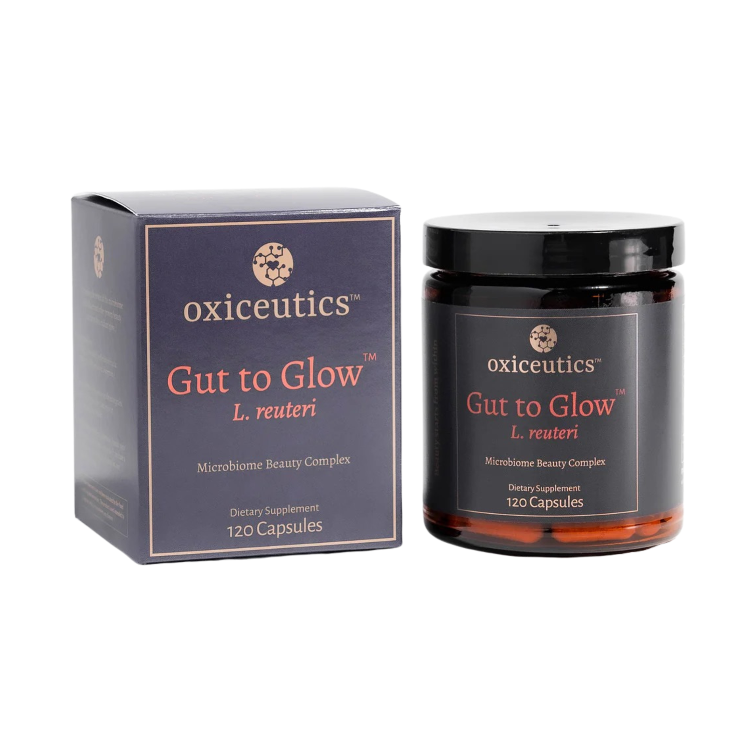 Oxiceutics Gut to Glow Capsules | L. Reuteri & Collagen