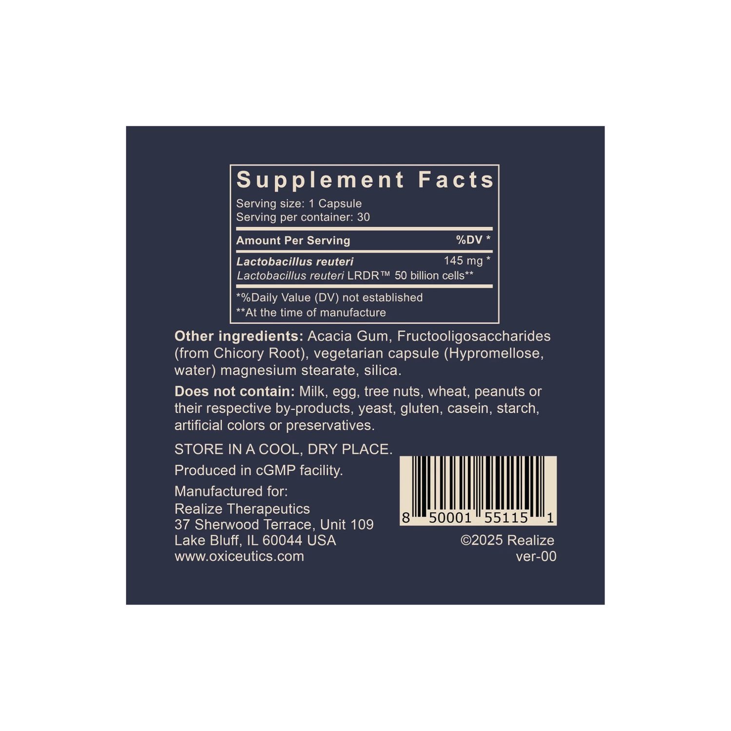 MyReuteri 50B Probiotic (L. Reuteri LRDR) - Dr William Davis