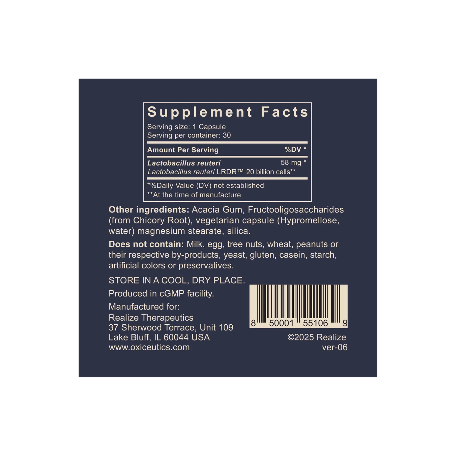 MyReuteri 20B Probiotic (L. Reuteri LRDR) - Dr William Davis